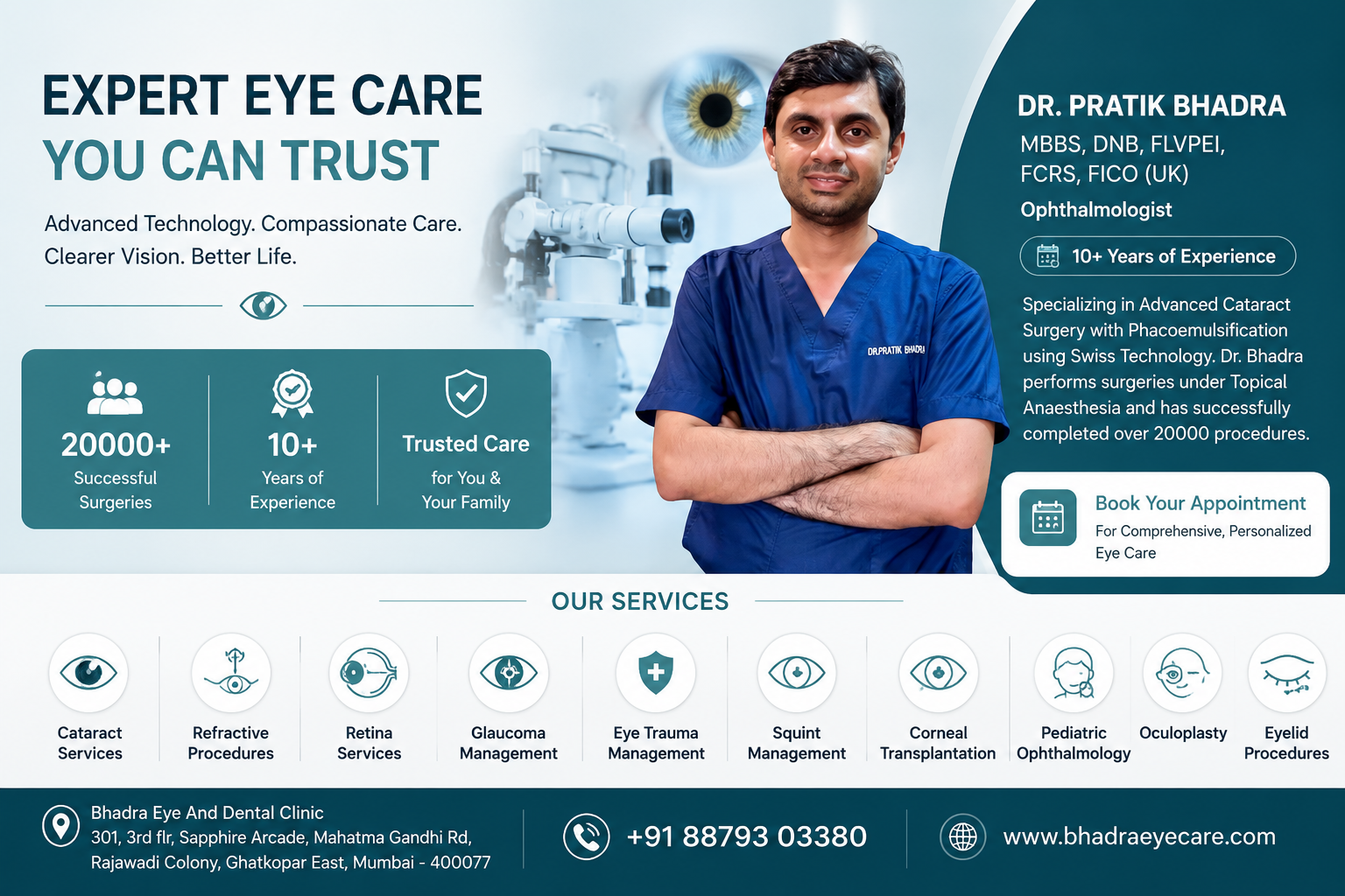 Dr. Pratik Bhadra Eye Specialist in Ghatkopar